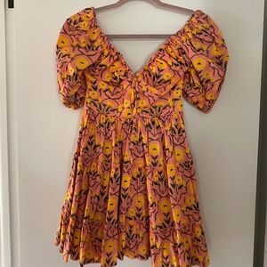 Agua Bendita Embroidered Mini Dress